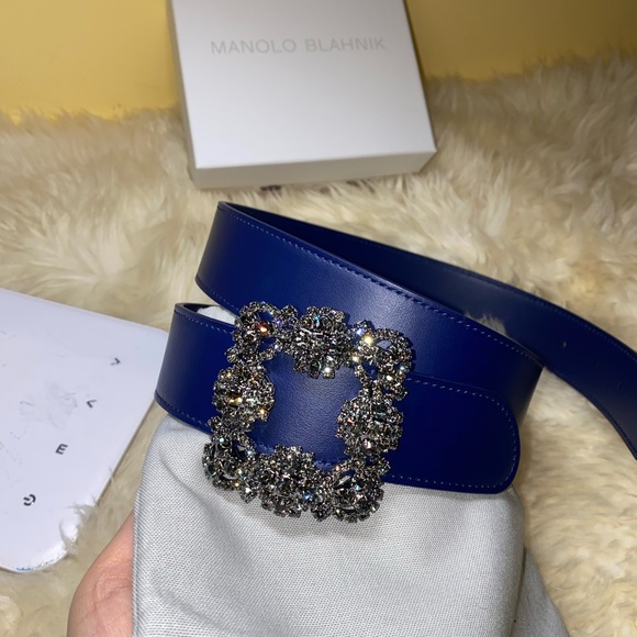 New authentic Manolo Blahnik leather hangisi belt - Picture 12 of 15